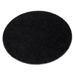 Alfombra SOFFI circulo shaggy 5cm negro