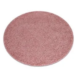 Alfombra SOFFI circulo shaggy 5cm rosado