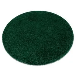 Alfombra SOFFI circulo shaggy 5cm botella verde
