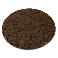 Alfombra SOFFI circulo shaggy 5cm marrón