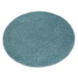 Alfombra SOFFI circulo shaggy 5cm azul