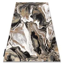 Alfombra DE LUXE moderna 622 Abstracción - Structural crema / oro