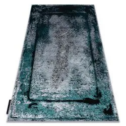 Alfombra DE LUXE moderna 624 Marco - Structural gris / verde