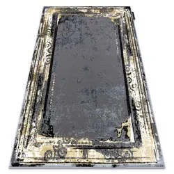 Alfombra DE LUXE moderna 628 Ornamento vintage - Structural gris / oro