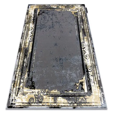Alfombra DE LUXE moderna 628 Ornamento vintage - Structural gris / oro