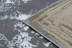 Alfombra DE LUXE moderna 628 Ornamento vintage - Structural gris / oro