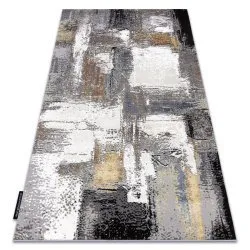 Alfombra DE LUXE moderna 633 Abstracción - Structural crema / oro