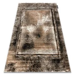 Alfombra DE LUXE moderna 634 Marco vintage - Structural gris / oro