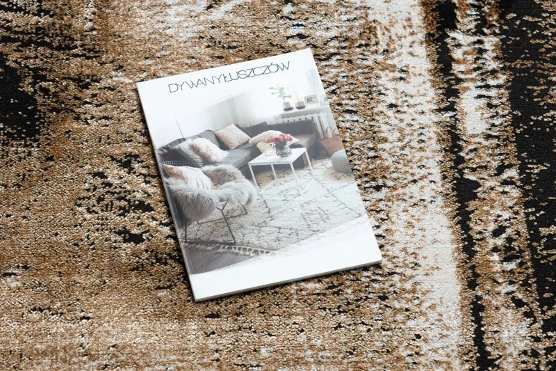 Alfombra DE LUXE moderna 634 Marco vintage - Structural gris / oro