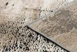 Alfombra DE LUXE moderna 634 Marco vintage - Structural gris / oro