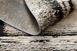 Alfombra DE LUXE moderna 634 Marco vintage - Structural gris / oro