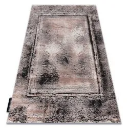 Alfombra DE LUXE moderna 634 Marco vintage - Structural gris / rosado