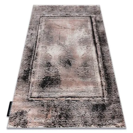 Alfombra DE LUXE moderna 634 Marco vintage - Structural gris / rosado