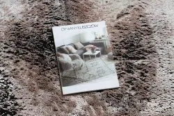 Alfombra DE LUXE moderna 634 Marco vintage - Structural gris / rosado