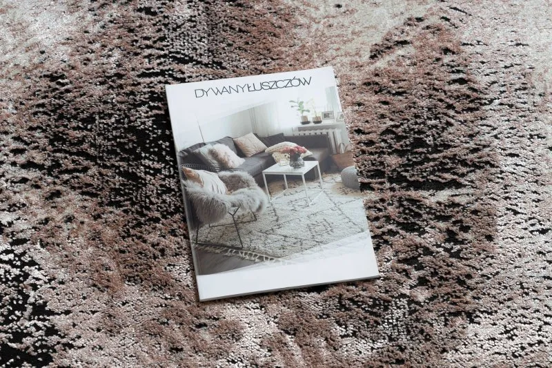 Alfombra DE LUXE moderna 634 Marco vintage - Structural gris / rosado