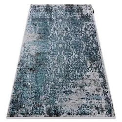Alfombra DE LUXE moderna 2081 Ornamento vintage - Structural azul / gris