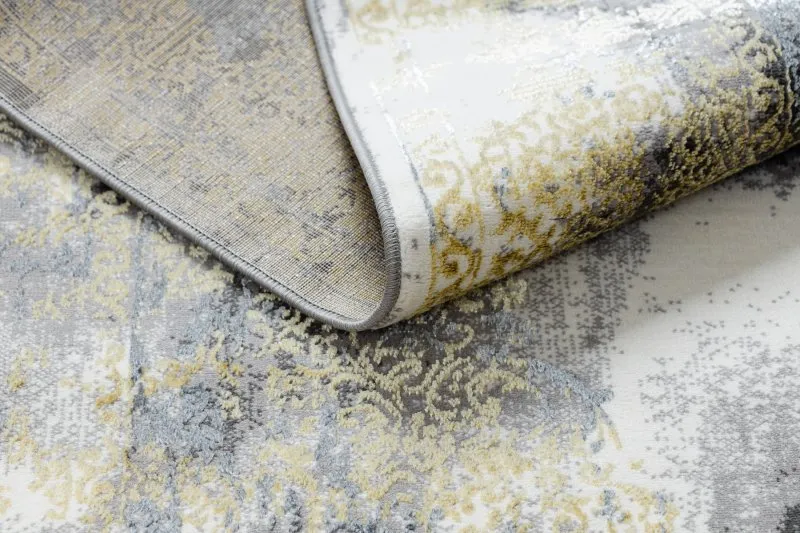 Alfombra DE LUXE moderna 6754 Ornamento vintage - Structural crema / oro