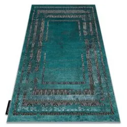 Alfombra DE LUXE moderna 1516 Marco vintage - Structural verde / antracita