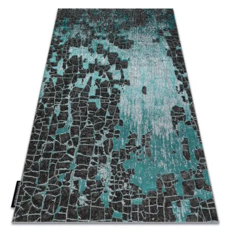 Alfombra DE LUXE moderna 2079 vintage - Structural verde / antracita