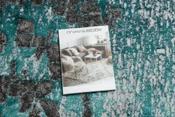 Alfombra DE LUXE moderna 2079 vintage - Structural verde / antracita