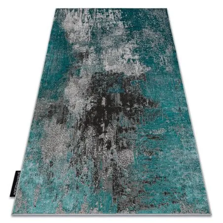 Alfombra DE LUXE moderna 570 vintage - Structural verde / antracita