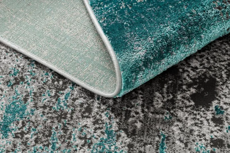 Alfombra DE LUXE moderna 570 vintage - Structural verde / antracita
