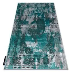 Alfombra DE LUXE moderna 6827 Abstracción, vintage - Structural verde / gris