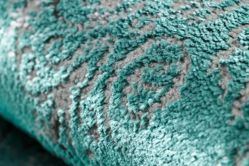 Alfombra DE LUXE moderna 6827 Abstracción, vintage - Structural verde / gris