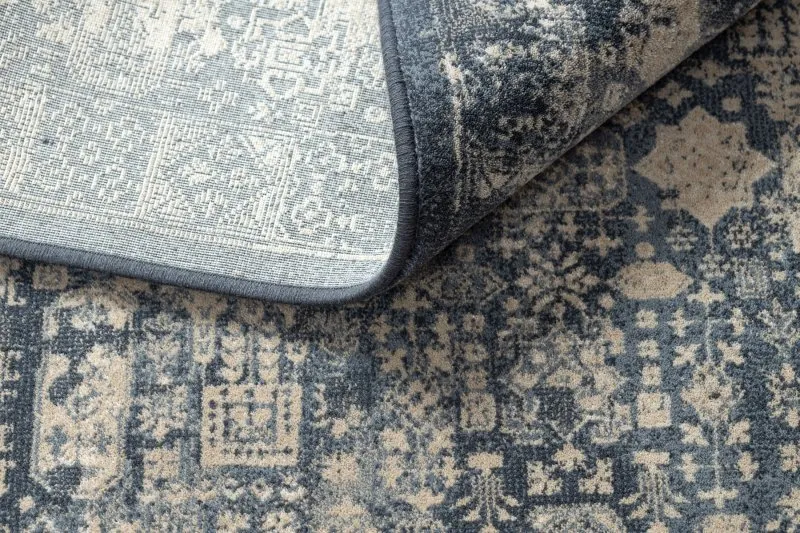 Alfombra NAIN vintage 7591/50911 azul oscuro / beige