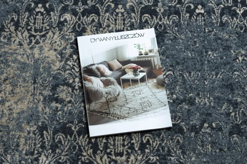 Alfombra NAIN vintage 7010/50911 azul oscuro / beige