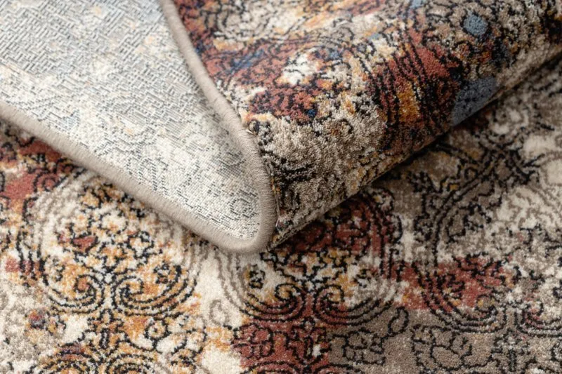Alfombra NAIN Ornamento vintage 7700/51922 beige / azul oscuro / terracota