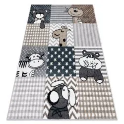 Alfombra FUN Pets para niños, animales gris
