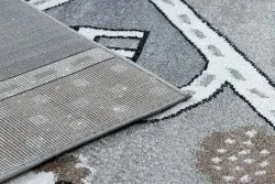 Alfombra FUN Strade para niños, calle, pueblo gris