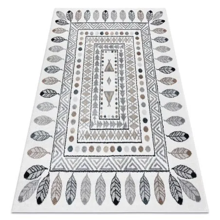 Alfombra FUN Teepee para niños, indio, marco crema