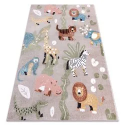 Alfombra FUN Africa para niños, animales, África beige
