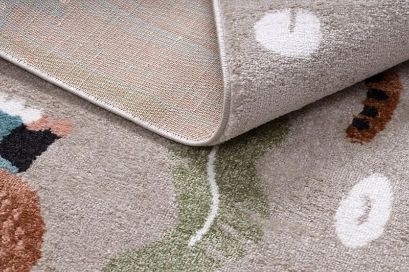 Alfombra FUN Africa para niños, animales, África beige