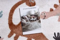 Alfombra FUN Dino para niños dinosaurios crema