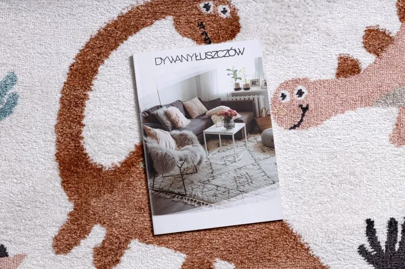 Alfombra FUN Dino para niños dinosaurios crema