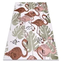 Alfombra FUN Flami para niños flamencos crema