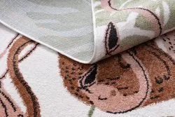 Alfombra FUN Flami para niños flamencos crema
