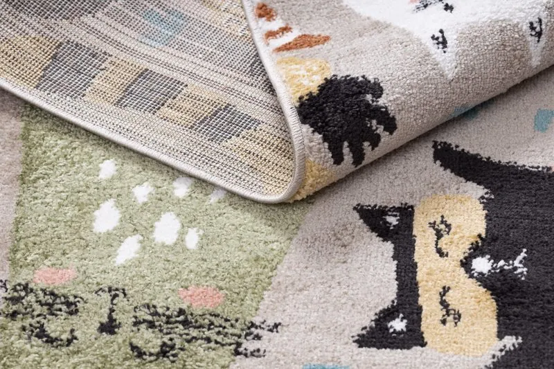 Alfombra FUN Kittens para niños, gatos beige