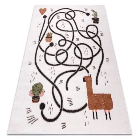 Alfombra FUN Game para niños, juego, de llama crema