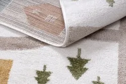 Alfombra FUN Polar para niños calles, bosque, crema