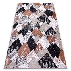 Alfombra FUN Tops para niños montañas, picos crema
