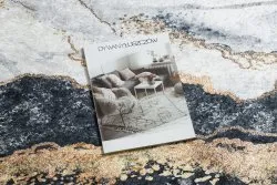 Alfombra lavable ANDRE 1124 Mármol antideslizante - negro