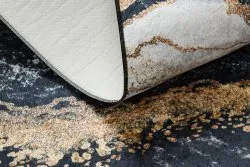 Alfombra lavable ANDRE 1124 Mármol antideslizante - negro