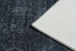Alfombra lavable ANDRE 1486 Marco vintage antideslizante - negro / blanco