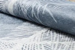Alfombra lavable ANDRE 1148 Plumas, antideslizante - azul