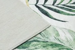 Dywan do prania ANDRE 1168 Liście Monstera, geometryczny antypoślizgowy - biały / zielony