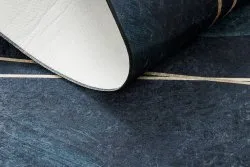 Alfombra lavable ANDRE 1170 Hojas, geométrico antideslizante - azul